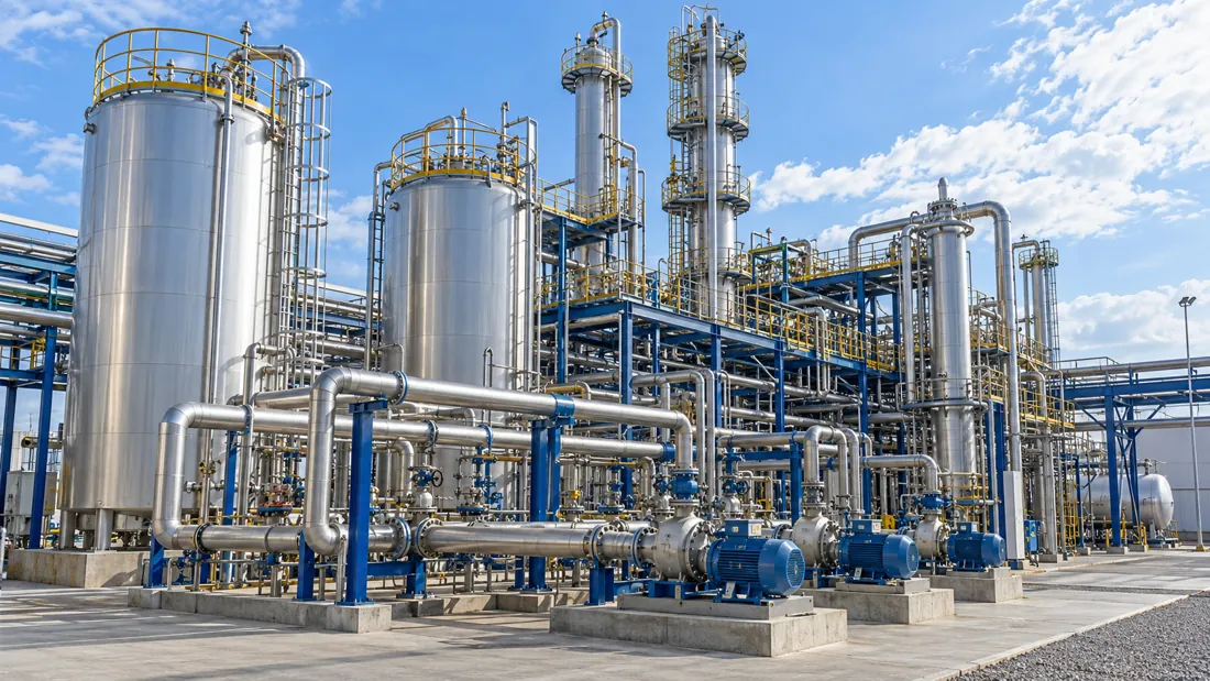 Instalação industrial de processamento químico
